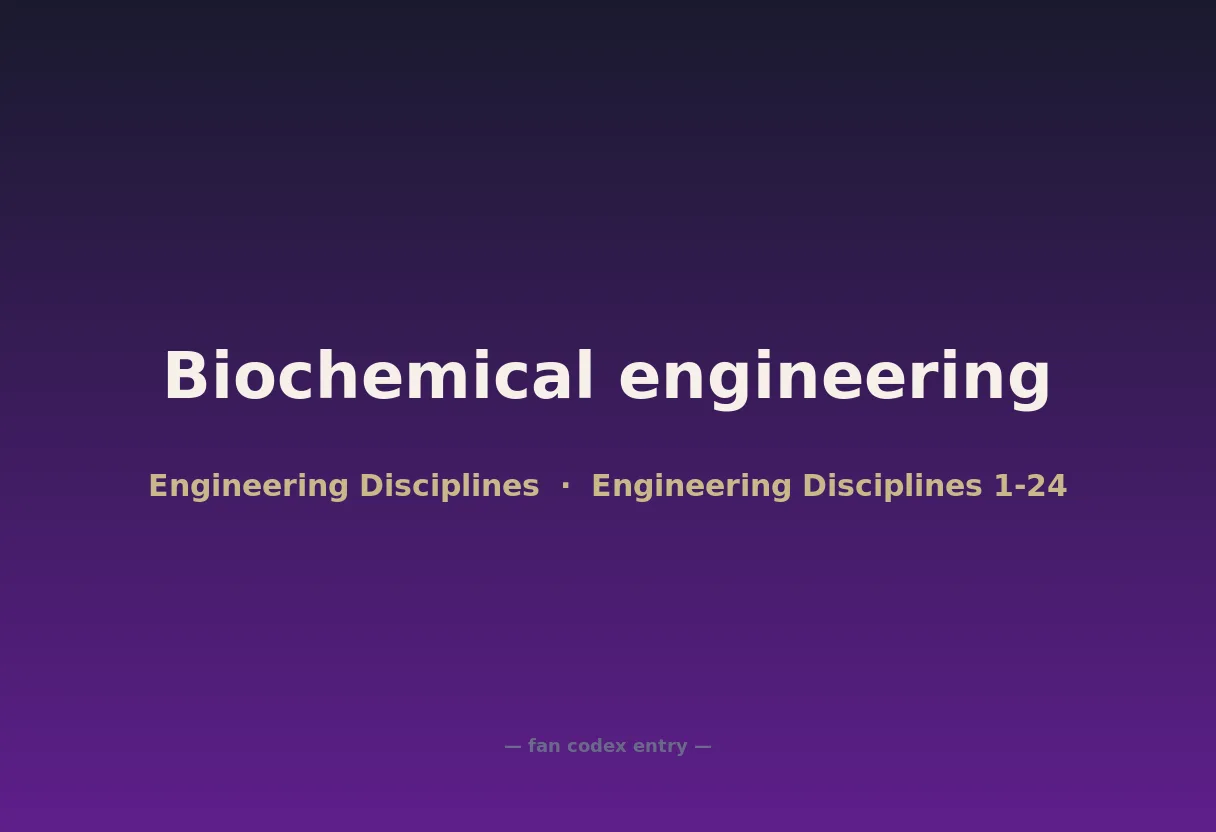 Biochemical engineering