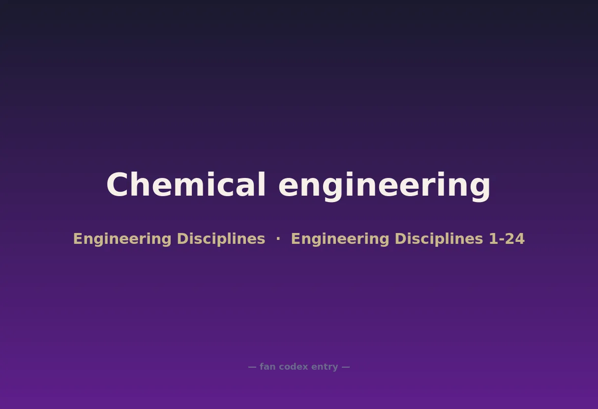 Chemical engineering