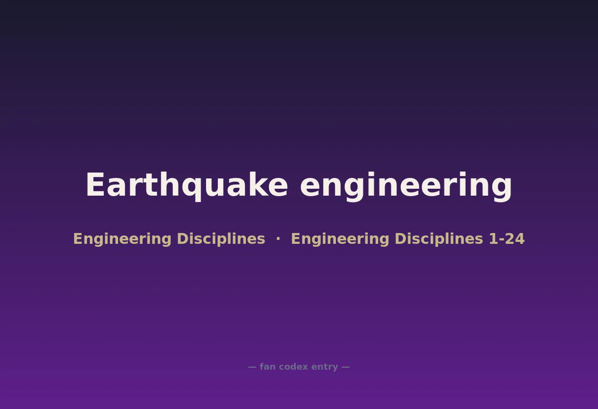 Earthquake engineering
