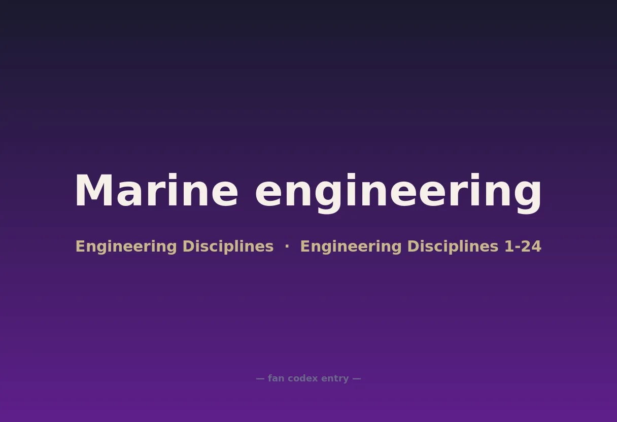 Marine engineering