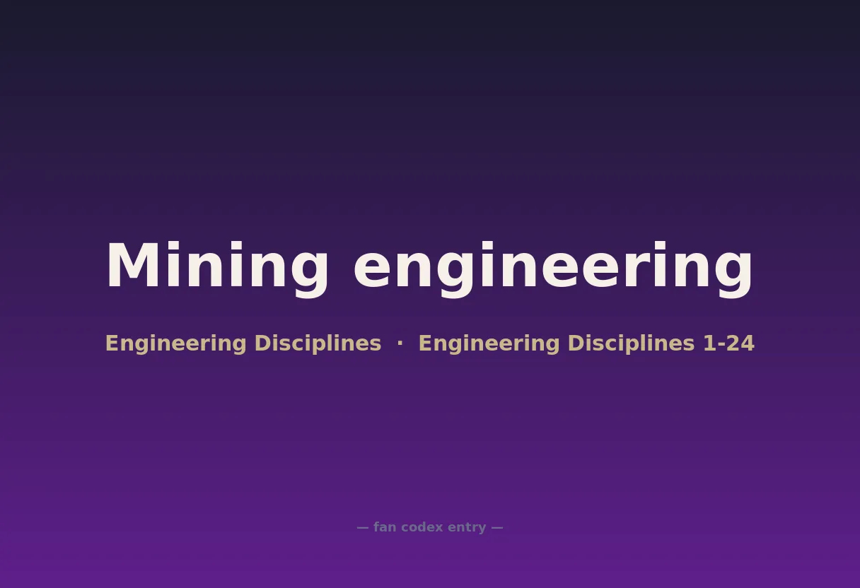 Mining engineering