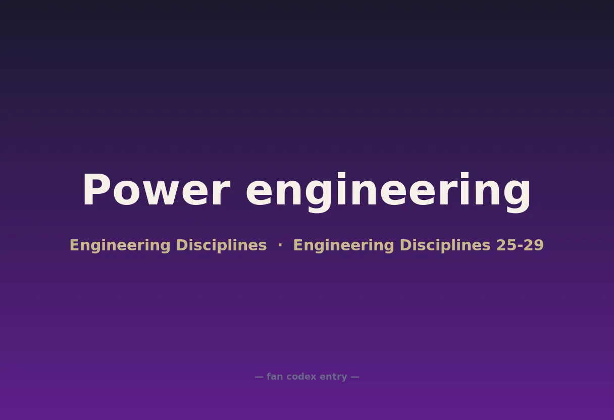 Power engineering