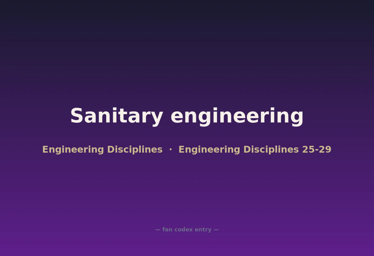 Sanitary engineering
