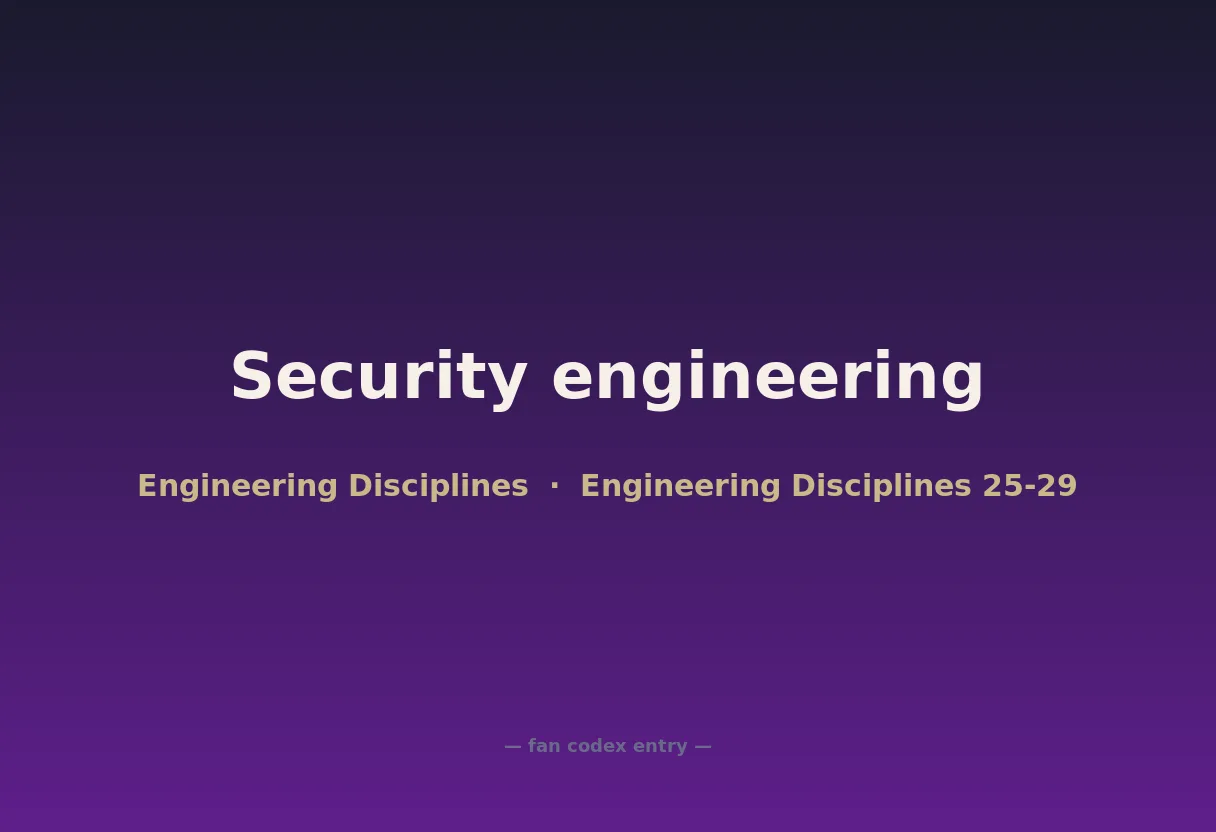 Security engineering